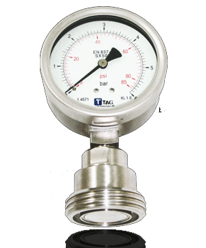 DS3 SERIES Sanitary Diaphragm Seal  - Union Nut or Male ThreadeD